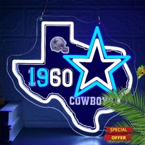 Football Neon Sign for Wall Decor Football Logo Neon Light for Man Cave                                                          Dimmable