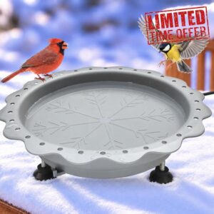 100W Heated Bird Bath for Outdoors Winter