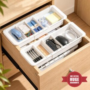 4 Pcs Expandable Drawer Organizer