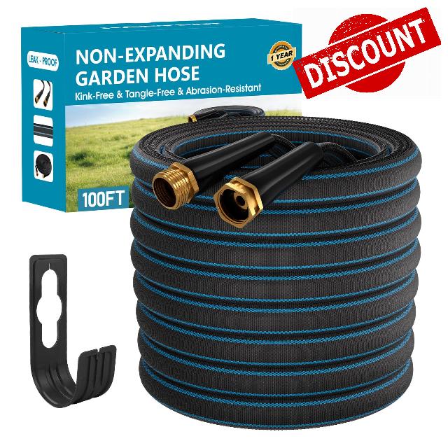 100FT Non-Expanding Garden Hose