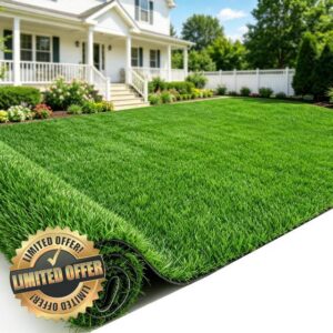Fake Grass Artificial Turf Outdoor Indoor Use with Drainage Holes