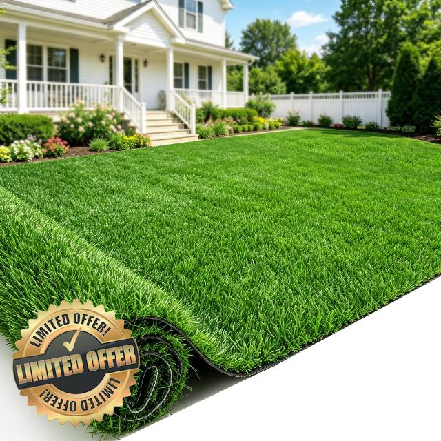 Fake Grass Artificial Turf Outdoor Indoor Use with Drainage Holes