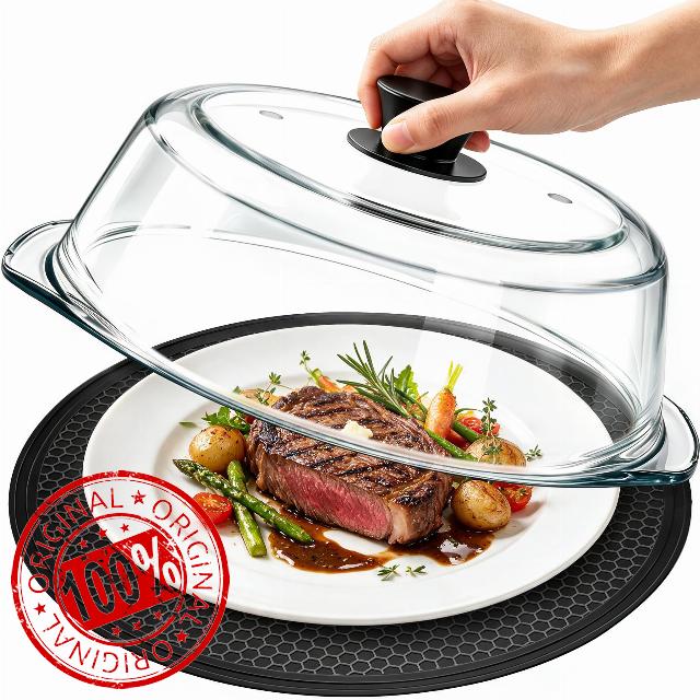Glass Microwave Splatter Cover for Food
