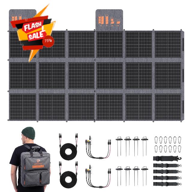 ZOUPW 500W Portable Solar Panel for Power Station