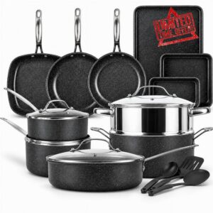 GRANITESTONE 20pc Pots and Pans Set Non Stick Cookware Set