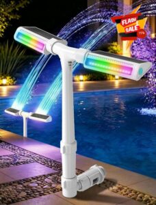 POOLHOUR 2026 Upgrade Height Solar Pool Fountain with 10-Color 4-Mode LED Lights
