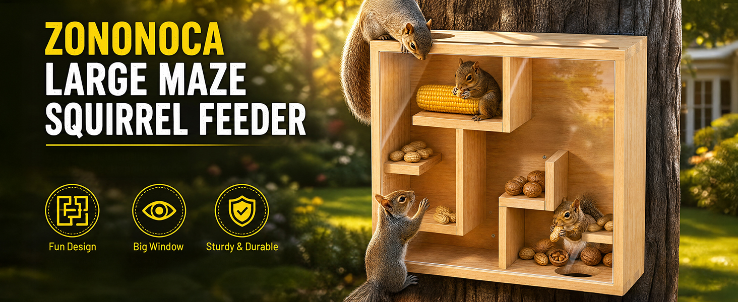 zononoca large maze squirrel feeder