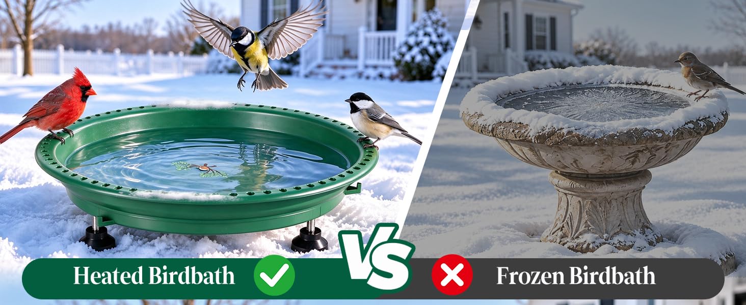 heated bird bath