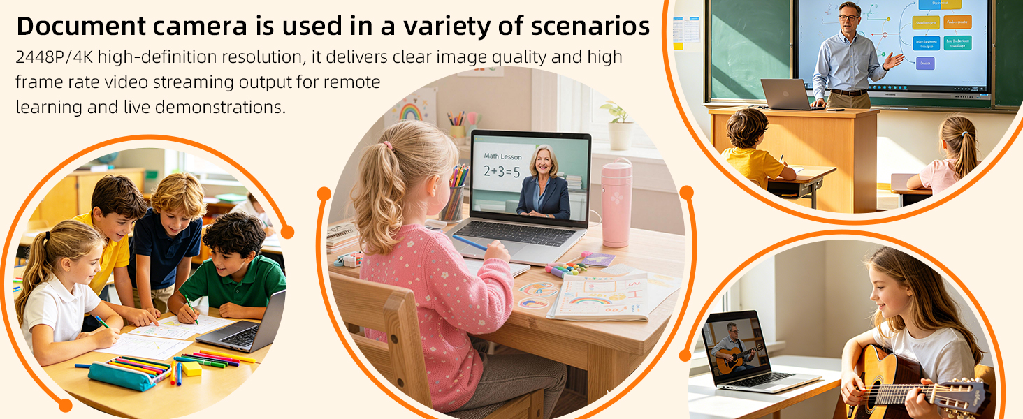 Document camera for art online teaching