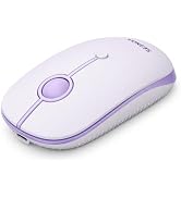 seenda Bluetooth Wireless Mouse, Dual Mode, Quiet 1600 DPI, Pink | Dual-mode Bluetooth and 2.4G U...