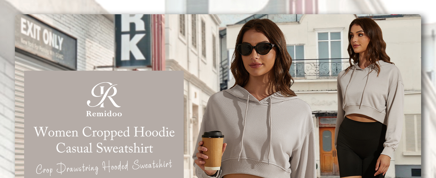 long sleeve crop tops cropped hoodie cropped sweatshirt women pullover tops hood sweatshirt workout