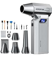 Compressed Air Duster and Vacuum, 4-in-1 Cordless Mini Electric Blower | 300,000RPM Rechargeable ...
