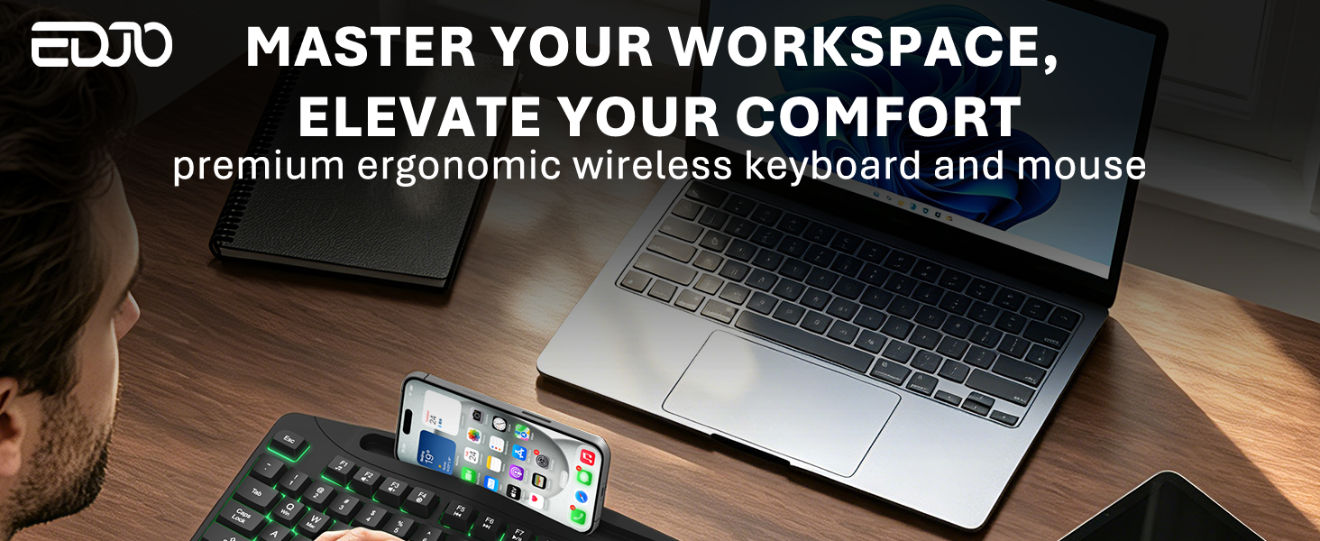 ergonomic wireless keyboard and mouse