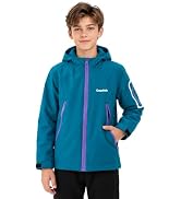 Gogokids Boys & Girls Waterproof Rain Jacket Fleece Lined Raincoat | Warm Fleece Lightweight Rain...
