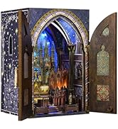 CCCDF DIY Dollhouse Kit, Gothic Architecture Miniature with Dust Cover, Easy Assembly Wooden Craf...