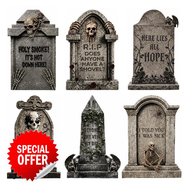 17" Halloween Tombstones Outdoor Decorations