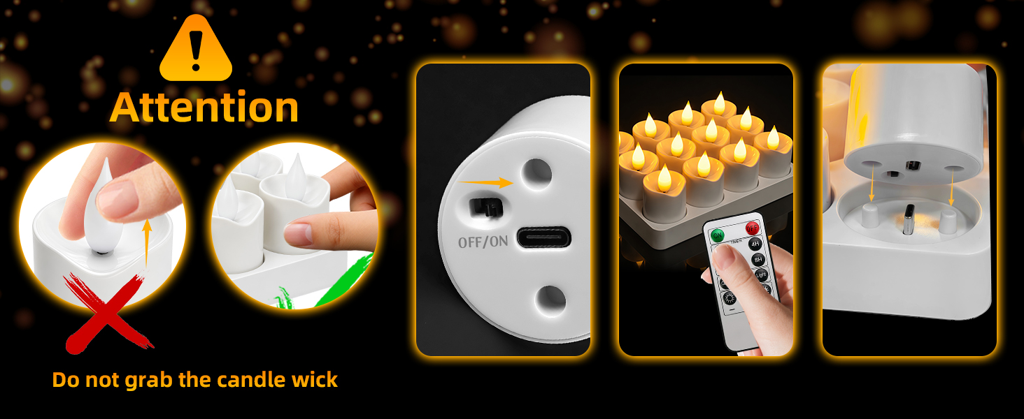 battery operated flameless candles remote