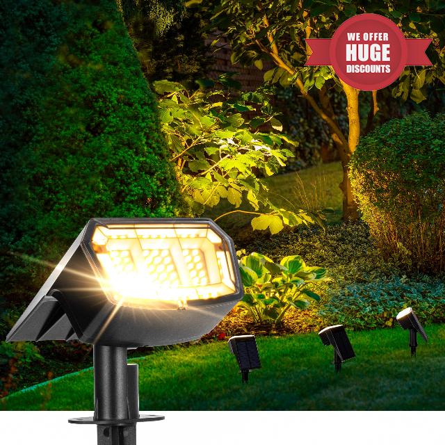 AUDERWIN Solar Spot Lights Outdoor Waterproof