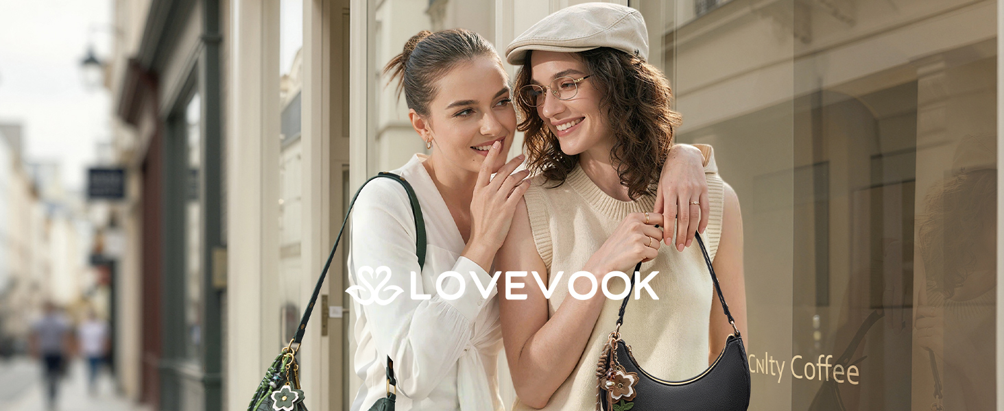 LOVEVOOK Crescent Shoulder Bag for Women, Small Clutch Purse Cute Handbag