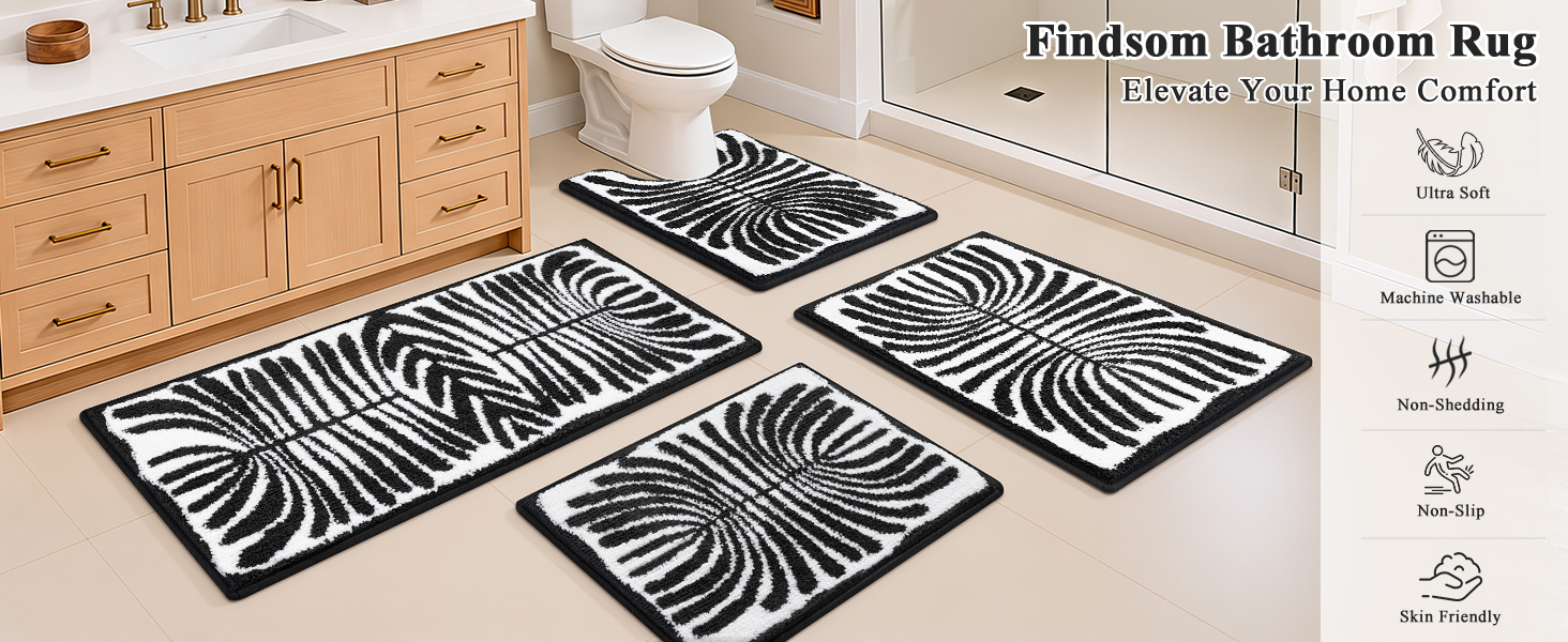 bathroom rug sets 3 piece