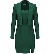 EXLURA Women's Professional Business Lightweight Blazer Dress Suit Sets 2 Piece Work Office Fashi...