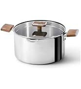 CAROTE 8 Qt Tri-Ply Stainless Steel Stockpot, Non-Toxic Stock Pot with Lid, Soup Pot for Pasta, E...