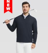 Rouen Quarter Zip Pullover Men Performance Dry Fit Athletic Casual Golf Mock Neck Long Sleeve Pul...