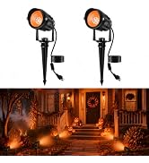 CREPOW RGB Spot Lights Outdoor, Color Changing Landscape Lighting, Waterproof Spotlight with US P...