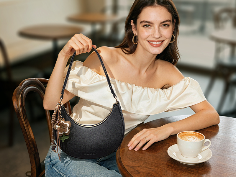 LOVEVOOK Crescent Shoulder Bag for Women, Small Clutch Purse Cute Handbag