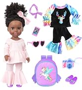 iBayda 12" Baby Doll in Gift Box with Backpack Carrier, Clothes, Feeding Bottle, Pacifier, Diaper...