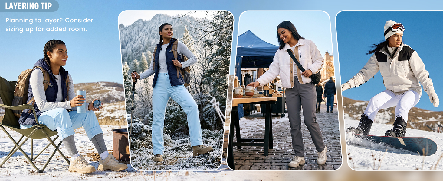 baleaf Women's Fleece Lined Snow Ski Pants