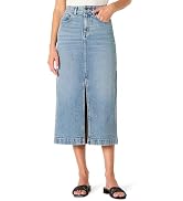 Amazon Essentials Women's Regular-Fit High-Rise Long Jean Skirt with Slight A-line Silhouette, 5 ...