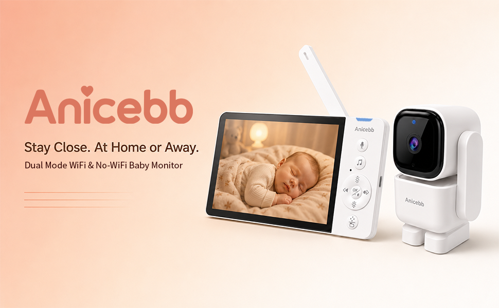 Anicebb Brand Banner Dual Mode Wifi & No Wifi Baby Monitor