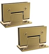 AatrixQuayn 90 Degree Heavy Duty Solid Brass Glass Shower Door Hinges, Shower Door Hardware Repla...