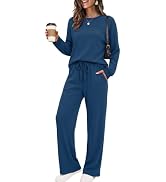 Chulianyouhuo Women Striped 2 Piece Lounge Sets 2026 Airport Travel Outfits | Casual Tracksuit So...