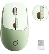 Wireless Keyboard with Warm Backlit, Quiet, Rechargeable, 2.4GHz, Green | Light Up Letters, 2000m...