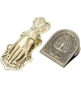 WADORN 2Pcs Vintage Lady's Hand Shape Book Clip with Alloy Bookmarks | Antique Bronze Finish, All...