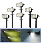 AUDERWIN Solar spotlights Outdoor 63 LED 3 Lighting Modes, IP65 Waterproof Lighten Yard Garden Ho...