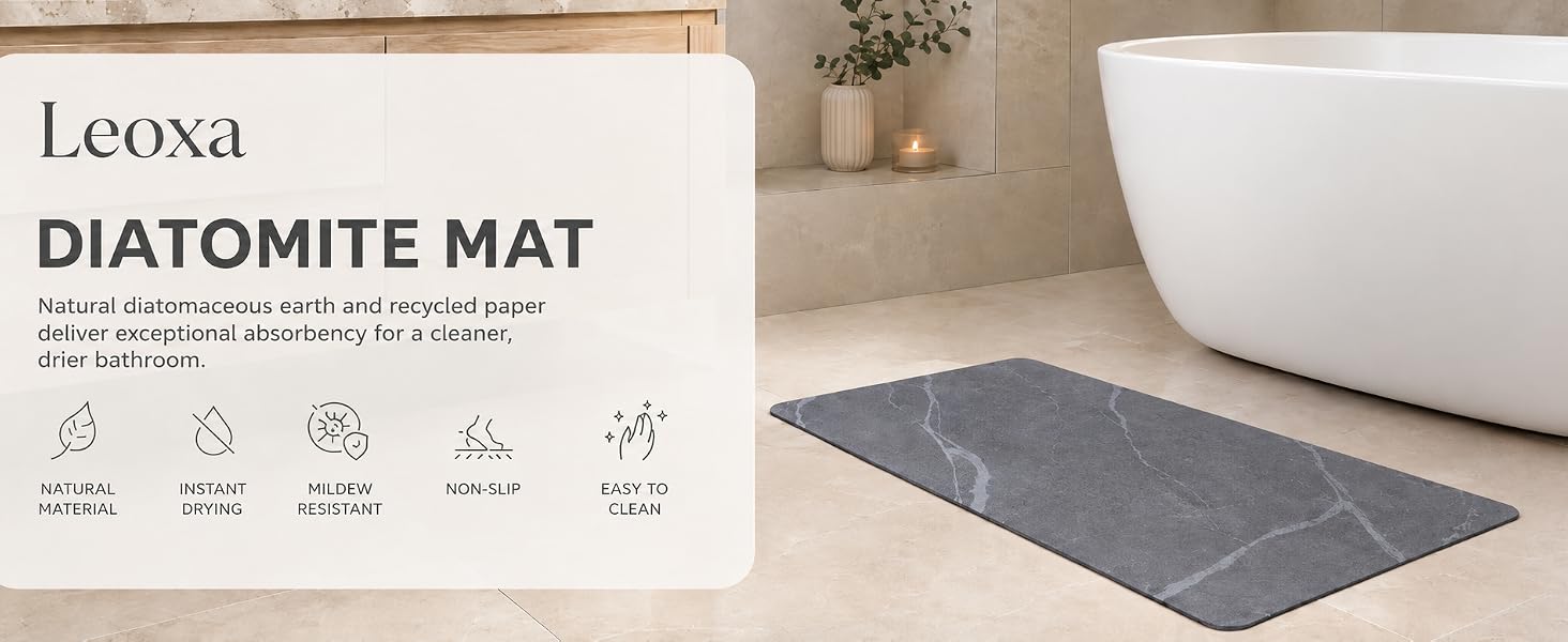bathroom mat stone