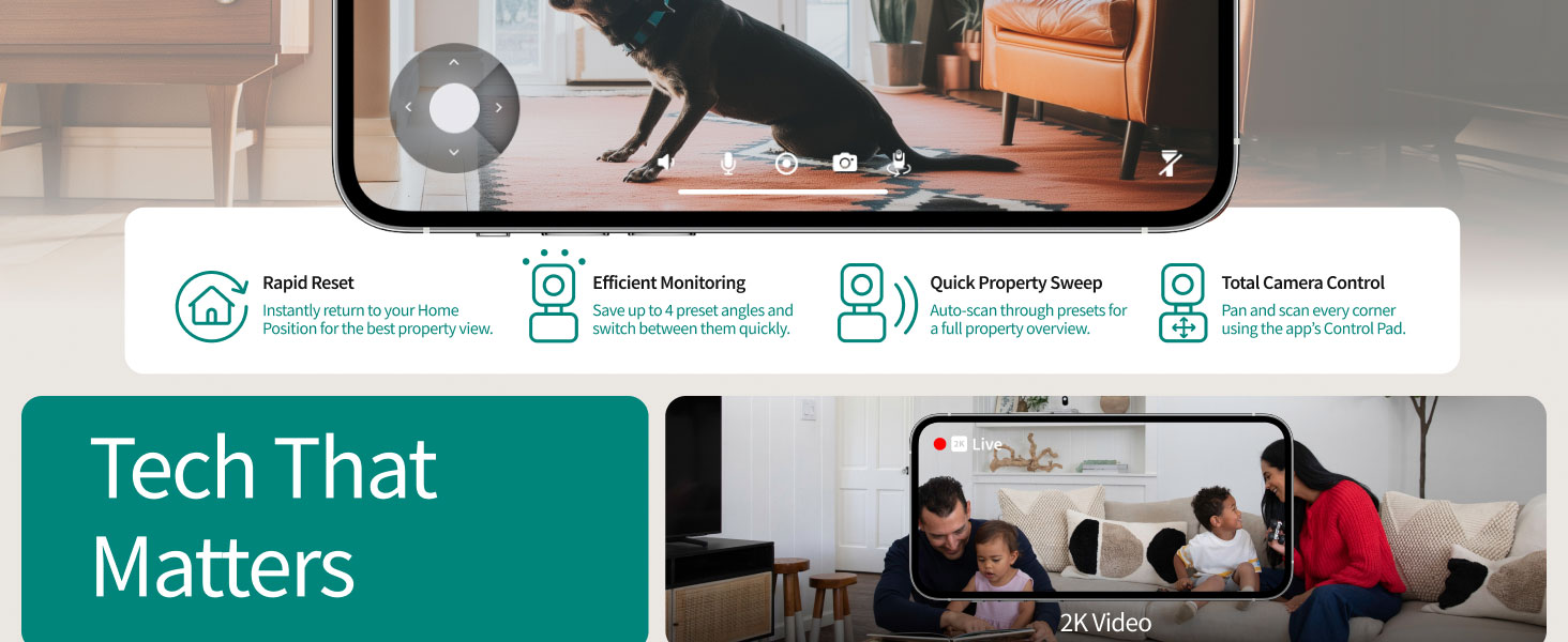 Arlo Essential Indoor Pan Tilt Security Camera 2K
