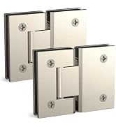 AatrixQuayn 180 Degree Glass Shower Door Hinges Heavy Duty Solid Brass Glass Shower Door Hinges f...