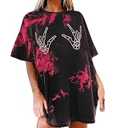 Avanova Women Graphic Letter Print Oversized T Shirt Short Sleeve Casual Summer Loose Fit Tee Top