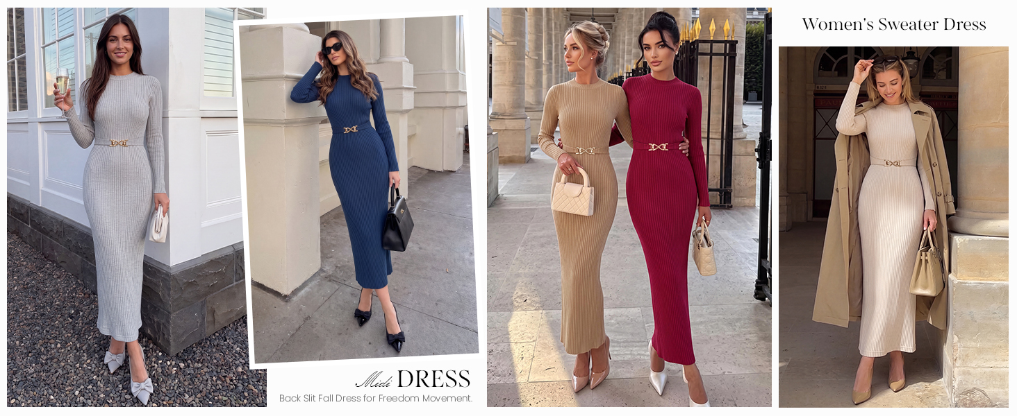 sweater dress,dresses for women,long sleeve dress