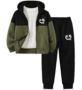 Jolyshlid Girls 2 Piece Outfit Set Letter Print Hoodie Cargo Pants | For 7-16 Years, Suitable for...
