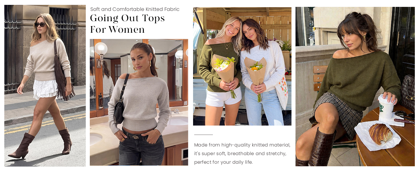off shoulder tops for women, sweaters for women, off the shoulder top
