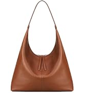 befen Genuine Leather Slouchy Hobo Purses for Women, Casual Shoulder Bags | Zipper-Closure Hobo B...