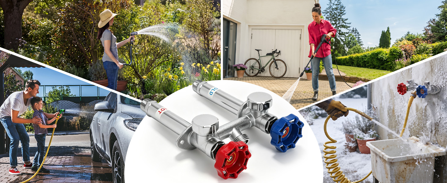 4'' Frost Free Hot Cold Outdoor Faucet