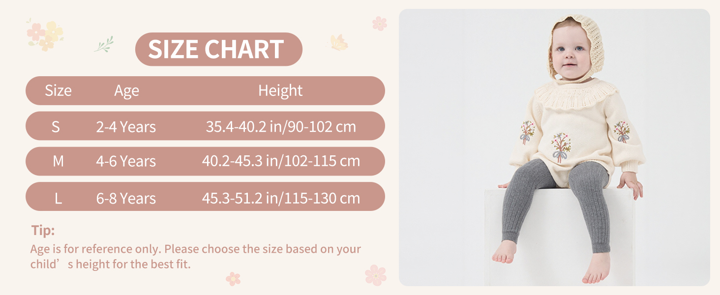 These toddler girls cable knit tights are soft, breathable, warm, and stretchy for all-day comfort