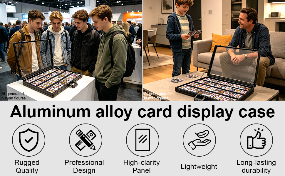 Aluminum alloy card display case
