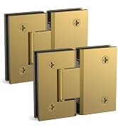 AatrixQuayn 180 Degree Glass Shower Door Hinges Heavy Duty Solid Brass Glass Shower Door Hinges f...